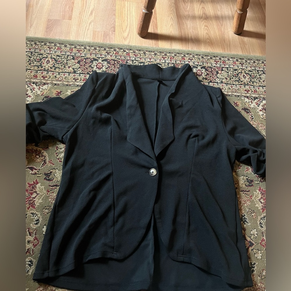 3/4 Sleeve black Blazer size 3XL